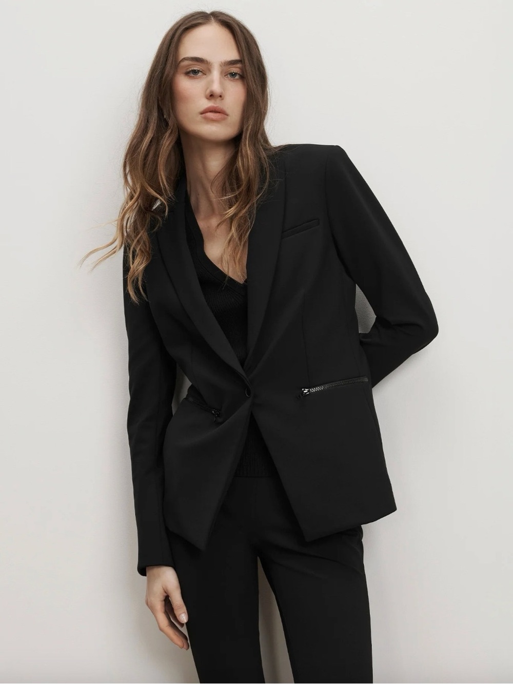 Veronica Beard Iconic Scuba Dickey Jacket Black